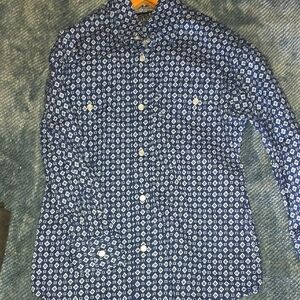 Boys Blue Patterned Rodeo Shirt Panhandle
